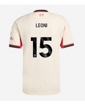 Liverpool Giovanni Leoni #15 Maglia Gara Trasferta Repliche 2025-26 Maniche Corte